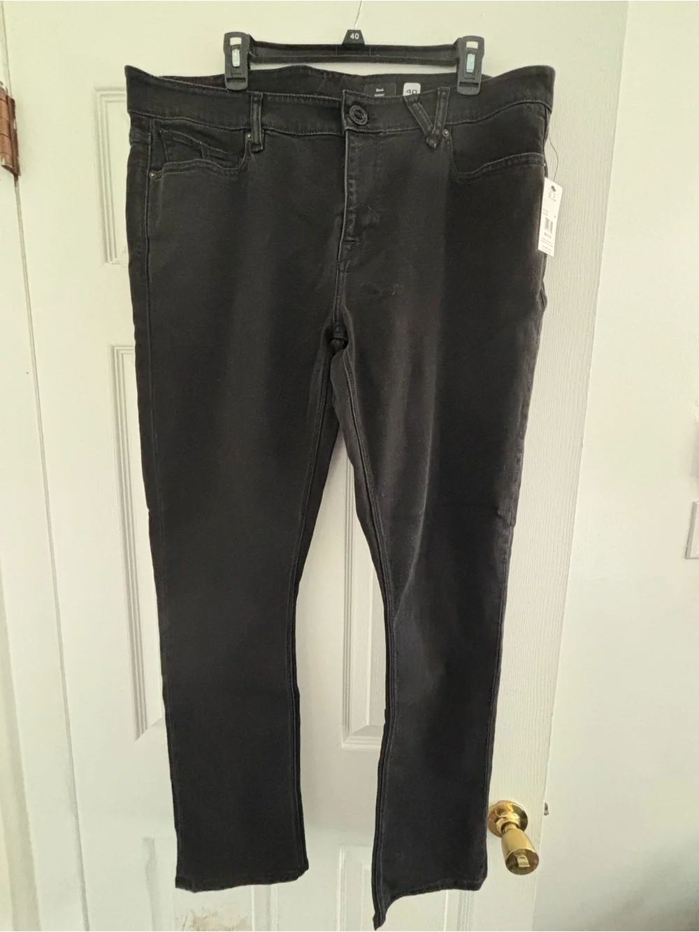 NWT Volcom Mens 2x4 Skinny Fit Jeans Black Size 40x32